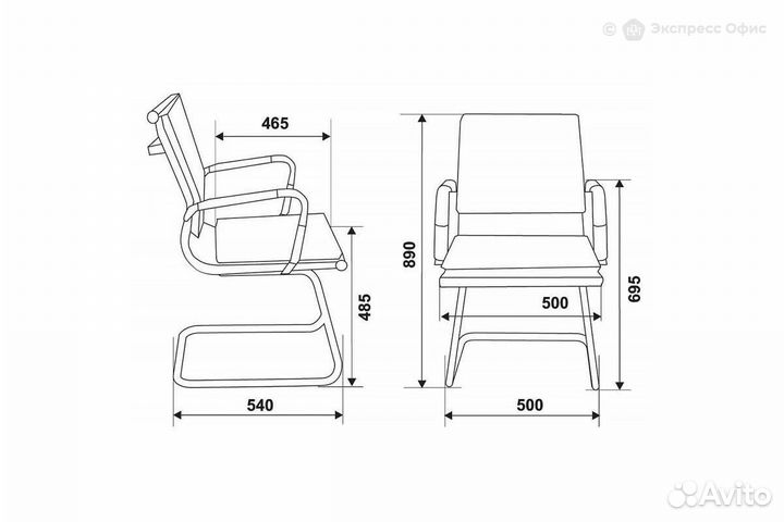 Конференц-кресло Бюрократ CH-993-LOW-V/black