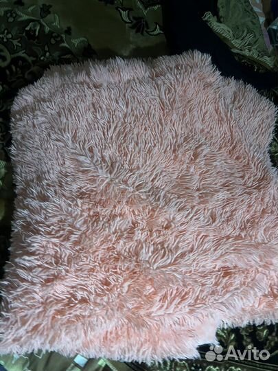 Плед пушистый розовый