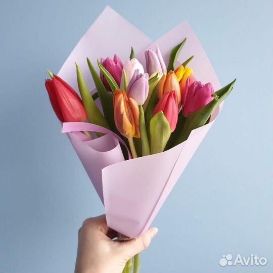 Букет из тюльпанов микс