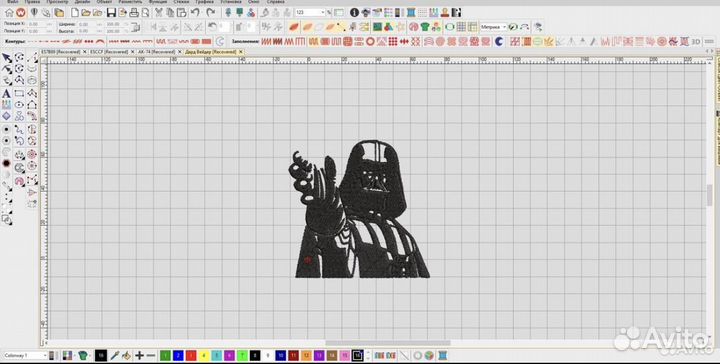 Дизайн вышивального эскиза. Одежда с эскизом