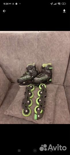 Роликовые коньки детские раздвижные размер 29-32