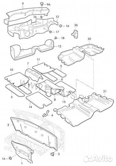 Шумоизоляция гольф 3 передняя левая
