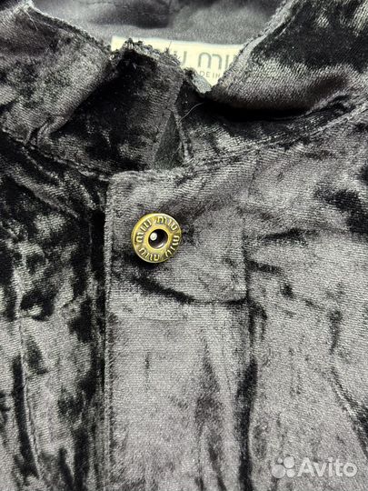 Бархатная куртка жакет MIU MIU