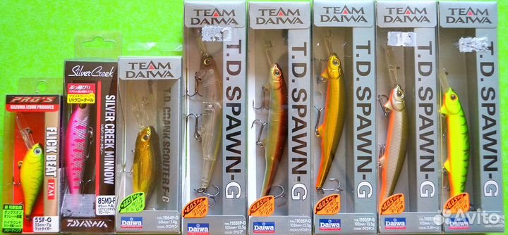 Воблеры:daiwa,deps,duo,eclipse,ever green и др