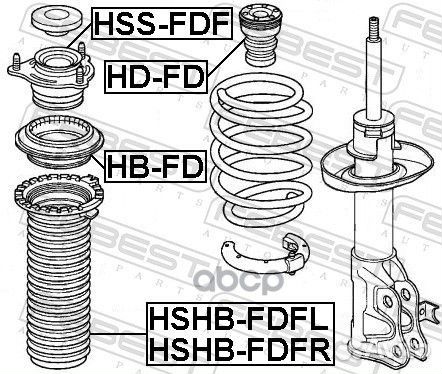 Пыльник переднего амортизатора hshb-fdfl Febest