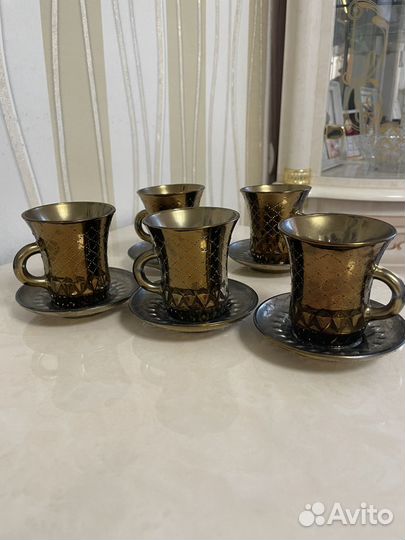 Чайно кофейный сервиз Москва 1980 и рюмка СССР