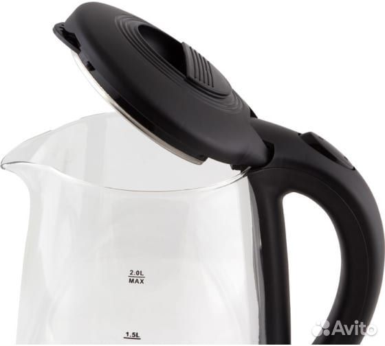 Чайник электрический матрёна MA 009 черный стекло