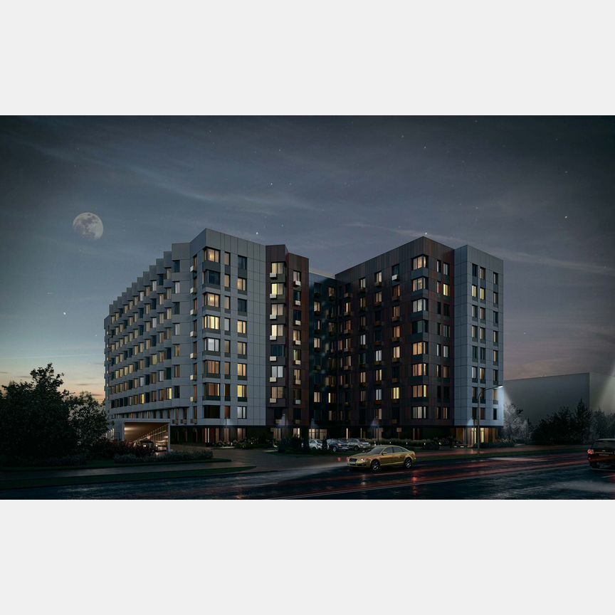 1-к. апартаменты, 45,5 м², 8/9 эт.