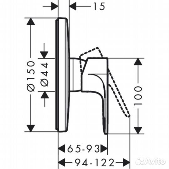 Смеситель для душа hansgrohe 72667000 Хром