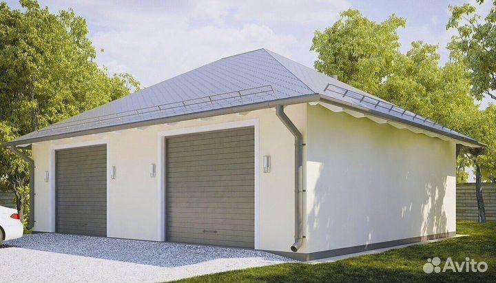 Надёжный гараж из газоблока для авто