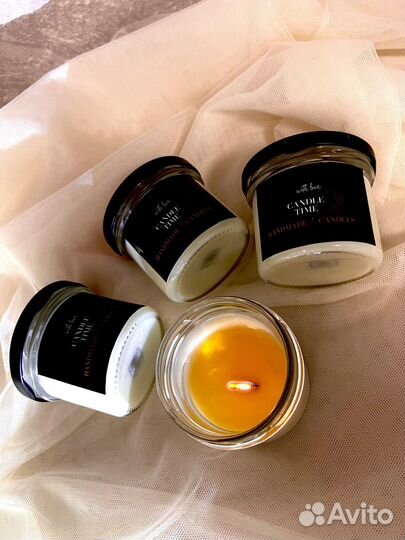 Ароматические свечи (пчелиный, соевый воск)