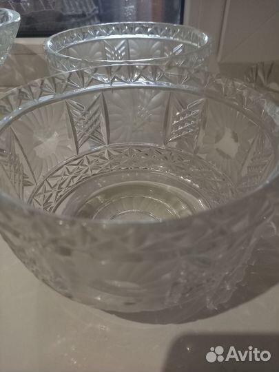 Ваза салатник хрусталь
