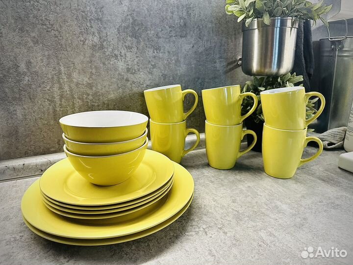 Набор столовой посуды 15 предметов тарелки кружки