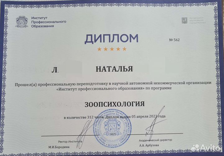 Зоопсихолог ветеринарный врач