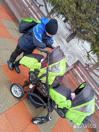 Коляска всесезонная для двойни,погодок