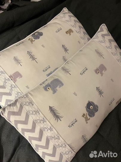 Бортики в детскую кроватку на завязках