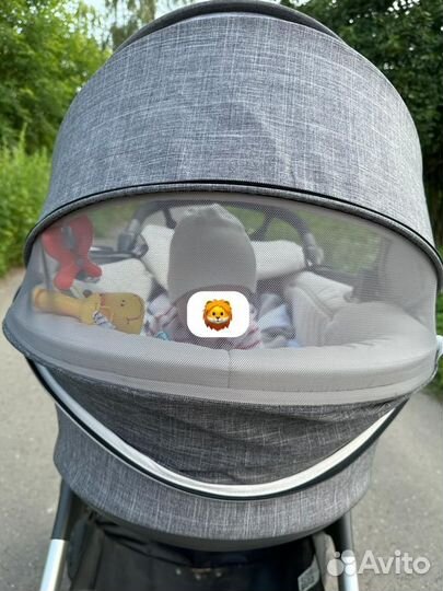 Люлька от коляски Stokke Trailz серый меланж