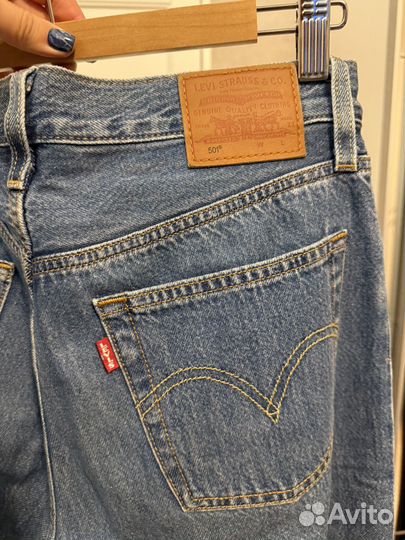 Джинсы levis 501 голубые