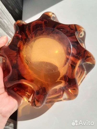 Пепельница. Стекло лзхс. СССР, 1970-е