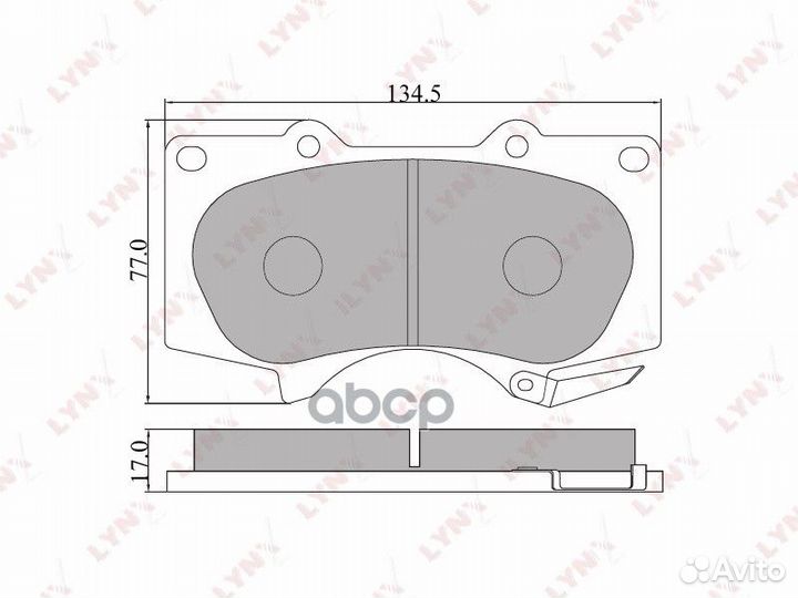 Колодки тормозные дисковые перед BD7549 LYN