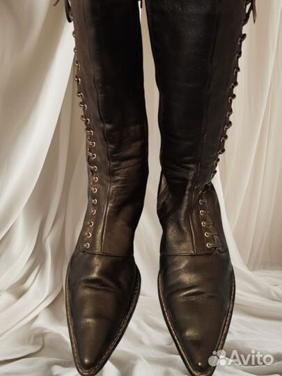 Сапоги казаки кожаные 40 размер