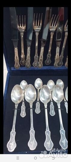 Столовый набор на 6 персон серебро