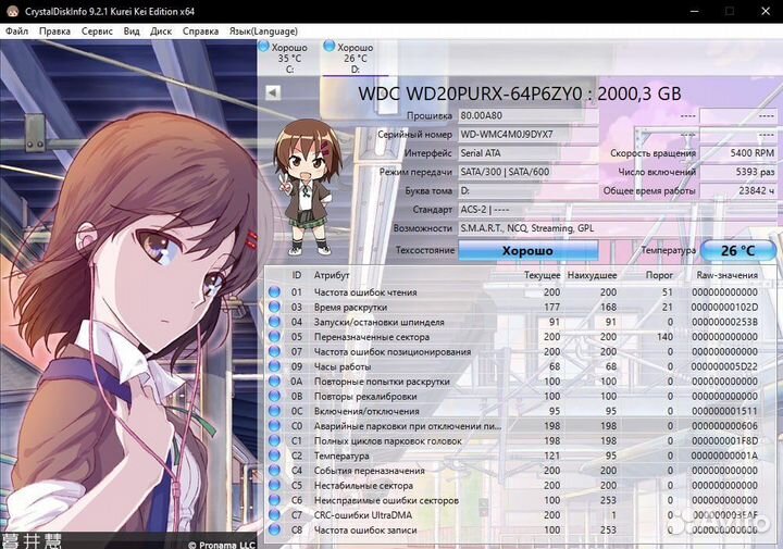 Жесткий диск WD Purple 2TB