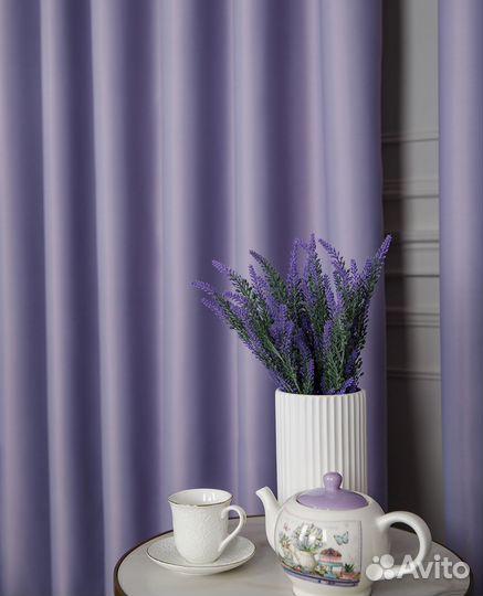 Шторы блэкаут Амадео лавандовый