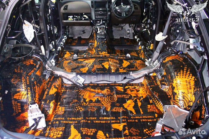 Шумоизоляция авто. Шумоизоляция пола в салоне