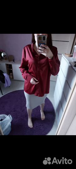 Атласная рубашка