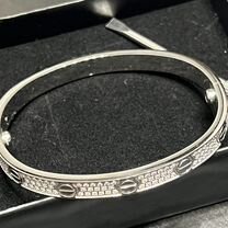 Браслет cartier love с цирконами