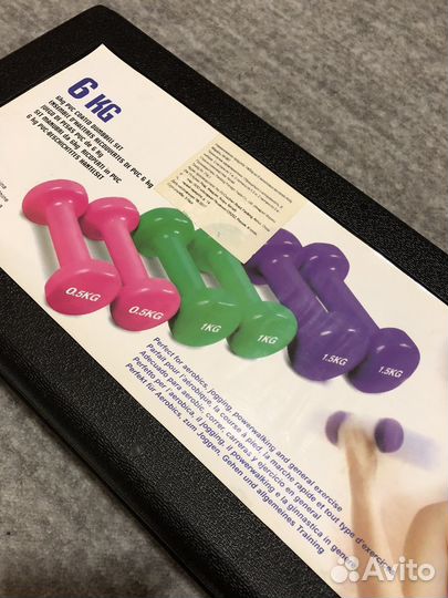 Набор гантелей для фитнеса в кейсе