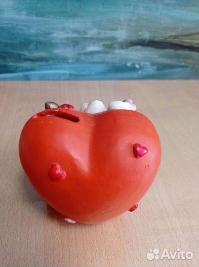 Копилка сердце с собакой