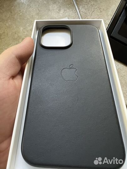 Чехол на iPhone 14 pro max кожаный оригинал