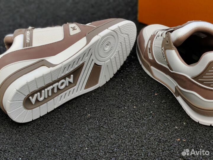 Мужские кроссовки Louis Vuitton Trainer коричневые