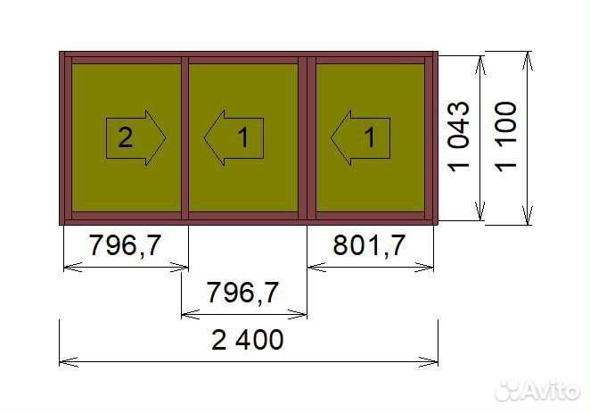 Алюминиевое окно раздвижное