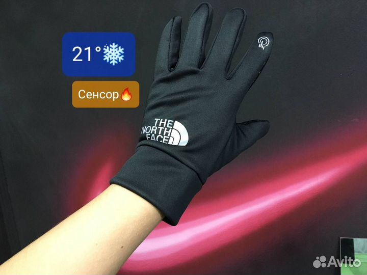 Перчатки сенсорные зимние the north face