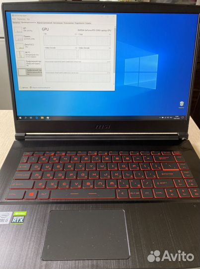 Ноутбук MSI RTX3060 i5-10500H