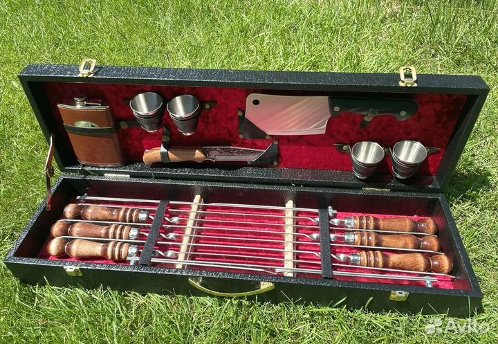 Мужской подарочный набор с шампурами