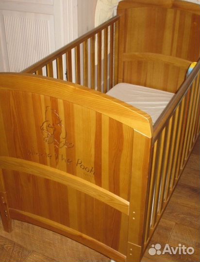 Кровать детская с матрасом и бампером