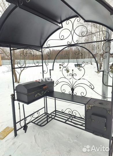 Мангал с крышей
