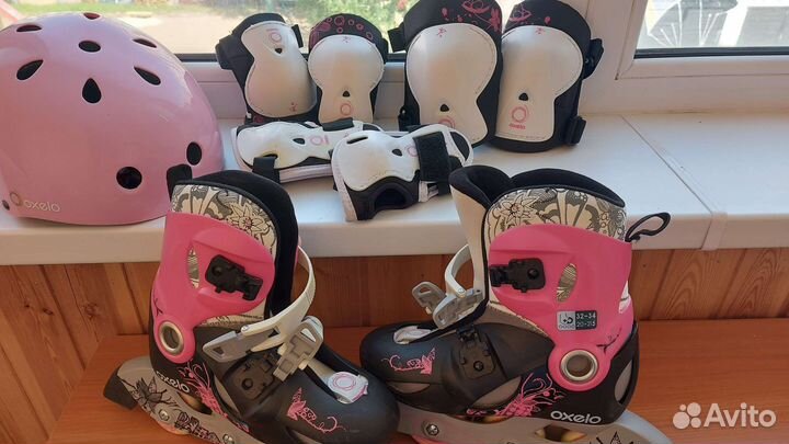 Роликовые коньки детские с защитой