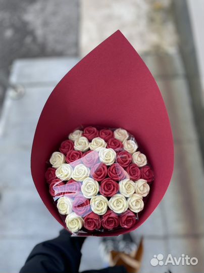 Шоколадные розы букет пионы цветы