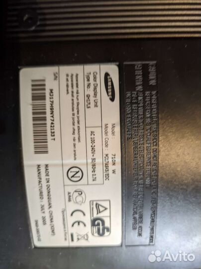 Монитор Samsung syncmaster 710n