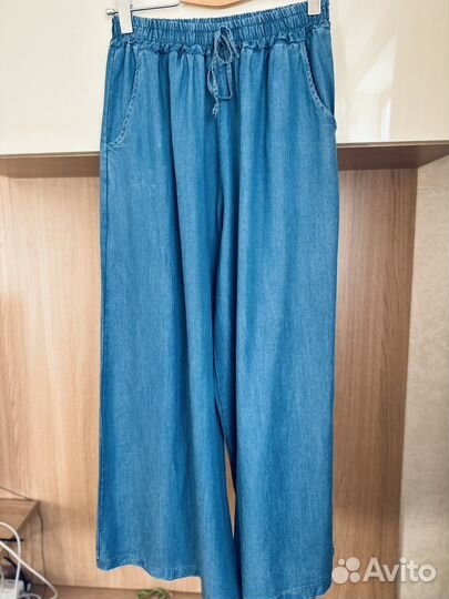 Джинсы палаццо италия тончайший деним