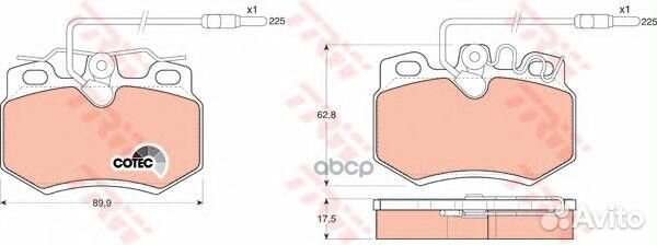 Колодки торм.пер. peugeot 205 1,8/1,9/18TDI 90