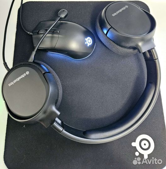 Наушники SteelSeries Arctis 1 и мышь Rival 3