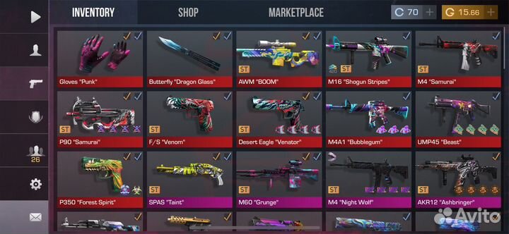 Подборка инвентаря standoff 2