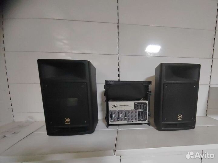 Комплект акустика с микшером yamaha и Peavey