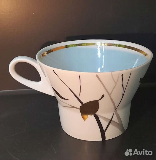 Чайная пара Гигант Дулево золотая ветка, осень